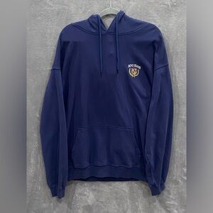BDG Urban Outfitters Crest Logo Pull Over Navy Blue Hoodie Men’s Size M NWT